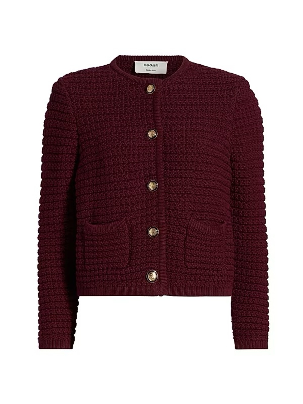 BA&SH Gaspard Cardigan in Bordeaux